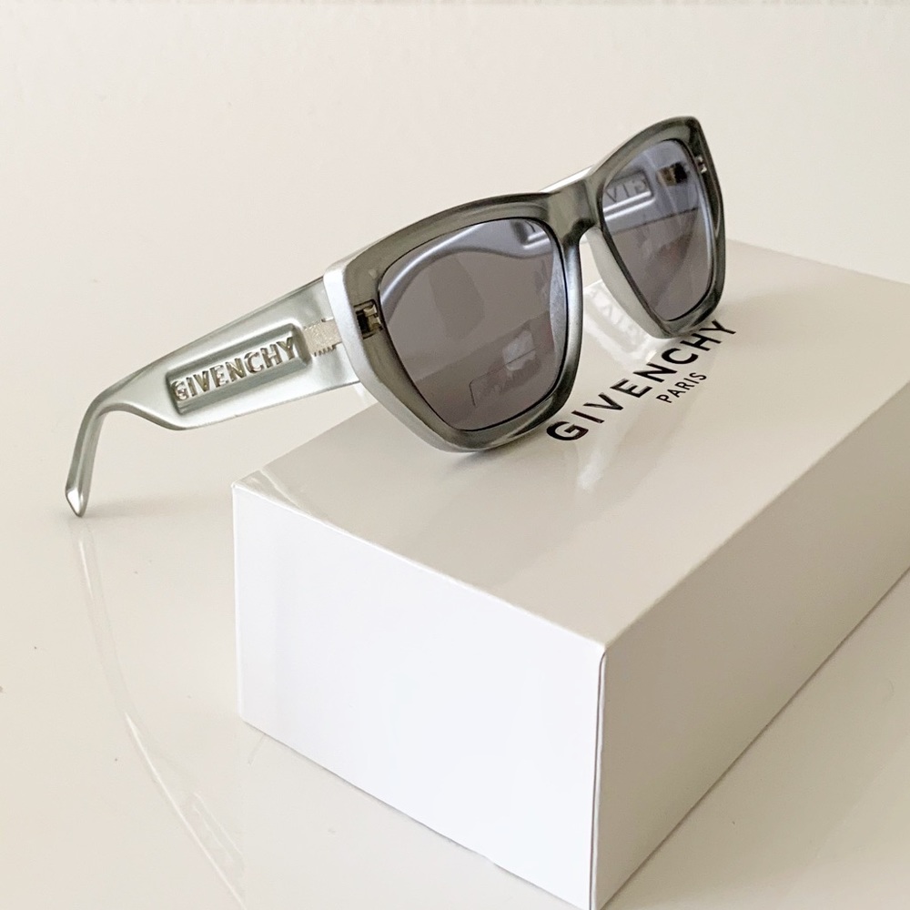 Givenchy Gray Sunglasses with Silver Accents, New